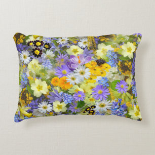 Spring Garden Wildflower Bloemenpatroon Accent Kussen