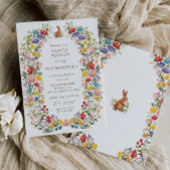 Spring Garden Wildflower Paasbrunch Uitnodiging