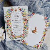 Spring Garden Wildflower Paasbrunch Uitnodiging