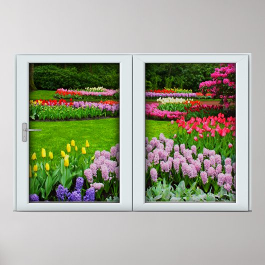 Spring Garden Window Illusion Poster (Voorkant)