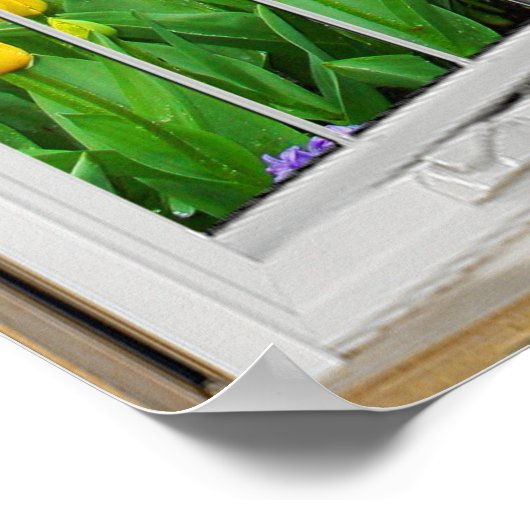 Spring Garden Window Illusion Poster (Hoek)