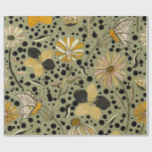 Spring Garden with Flowers and Butterflies Cadeaupapier (Vlak)