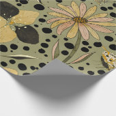 Spring Garden with Flowers and Butterflies Cadeaupapier (Hoek)