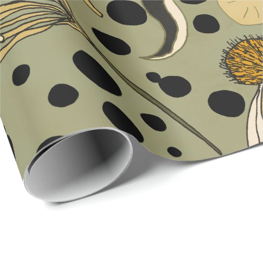 Spring Garden with Flowers and Butterflies Cadeaupapier (Rol Hoek)