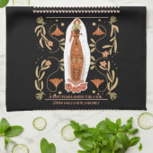 Spring Gardening Folk Art Theedoek (Gevouwen)