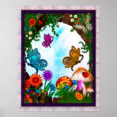 Spring Gardens Whimsical Fantasy Art Poster (Voorkant)