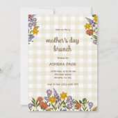 Spring Gingham Floral Mother's Day Kaart (Voorkant)