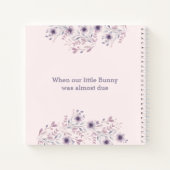 Spring Girl Roze Paarse Baby shower Gastboek Notitieboek (Achterkant)