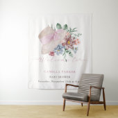 Spring Girl Tuin Pet Baby shower Welkomstbord Wandkleed (In situ)