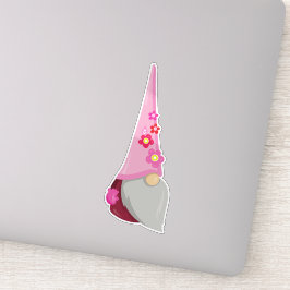 Spring Gnome, Garden Gnome, Cute Gnome, Flowers Sticker