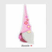 Spring Gnome, Garden Gnome, Cute Gnome, Flowers Sticker (Vel)