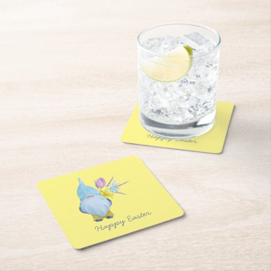 Spring Gnome Happy Pasen Kartonnen Onderzetters (Insitu)