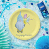 Spring Gnome Happy Pasen Papieren Bordje (Feest)