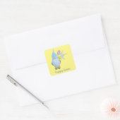 Spring Gnome Happy Pasen Vierkante Sticker (Envelop)