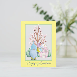 Spring Gnome Home Happy Easter Kaart