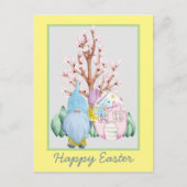 Spring Gnome Home Happy Easter Kaart (Voorkant)