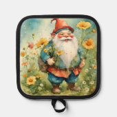 Spring Gnome met bloemen pot houder (Voorkant)