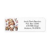 Spring Gnome retour adreslabel Etiket (Voorkant)
