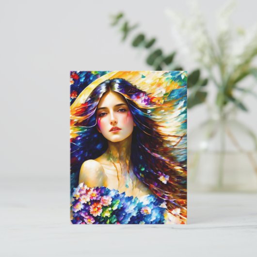 Spring Goddess Briefkaart (Staand voorkant)