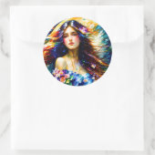 Spring Goddess Ronde Sticker (Tas)