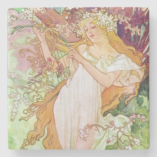 Spring Goddess Stenen Onderzetter (Voorkant)