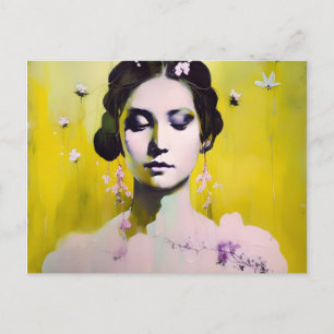 Spring Goddess Yellows en Pinks Briefkaart