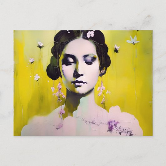 Spring Goddess Yellows en Pinks Briefkaart (Voorkant)