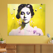 Spring Goddess Yellows en Pinks Canvas Afdruk (Insitu (Woonkamer))