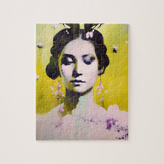 Spring Goddess Yellows en Pinks Legpuzzel (Verticaal)