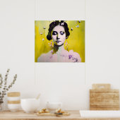 Spring Goddess Yellows en Pinks Poster (Keuken)