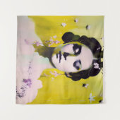 Spring Goddess Yellows en Pinks Wandkleed (Voorkant (horizontaal))