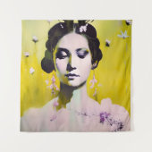 Spring Goddess Yellows en Pinks Wandkleed (Voorkant)