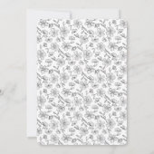 Spring Gold Bold Bloemen Engagement Party Kaart (Achterkant)