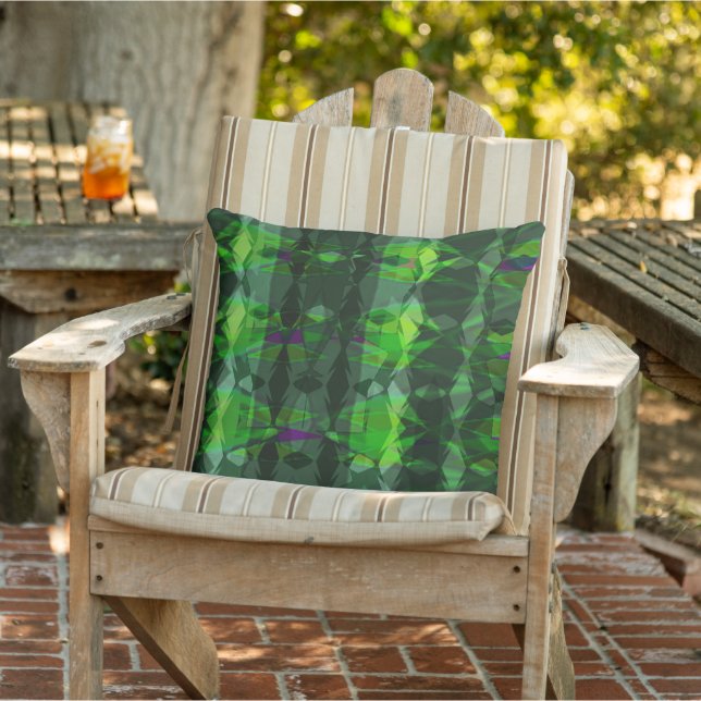 spring green 001 Throw Pillow Buitenkussen (Stoel)