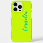 Spring Green 3D Azure Naam | Grappig Limoen geel Case-Mate iPhone Case (Achterkant)