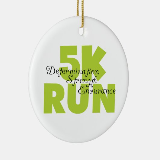 Spring Green 5K Run Keramisch Ornament (Rechts)