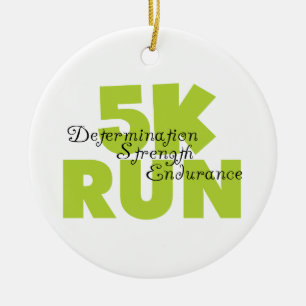 Spring Green 5K Run Keramisch Ornament
