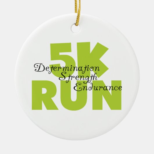 Spring Green 5K Run Keramisch Ornament (Voorkant)