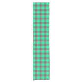 Spring Green and Finlandia Black Plaid Korte Tafelloper (Voorkant)