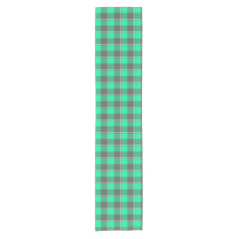 Spring Green and Finlandia Black Plaid Korte Tafelloper