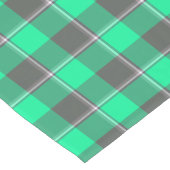 Spring Green and Finlandia Black Plaid Korte Tafelloper (Hoek)