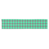 Spring Green and Finlandia Black Plaid Korte Tafelloper (Horizontaal)