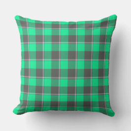 Spring Green and Finlandia Plaid Black Kussen