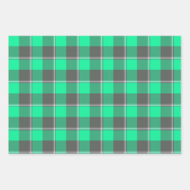 Spring Green and Finlandia Plaid Inpakpapier Vel