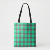 Spring Green and Finlandia Plaid Tote Bag (Voorkant)