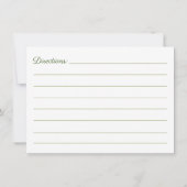 Spring Green and Pink Monogram Family Recipe Notitiekaartje (Achterkant)