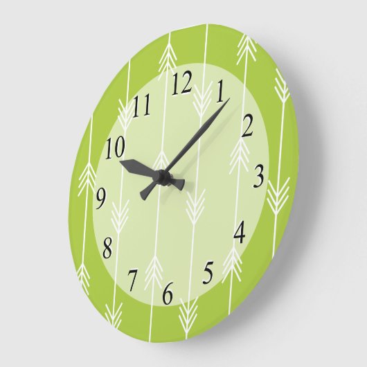 Spring Green Arrow-patroon Grote Klok (Hoek)