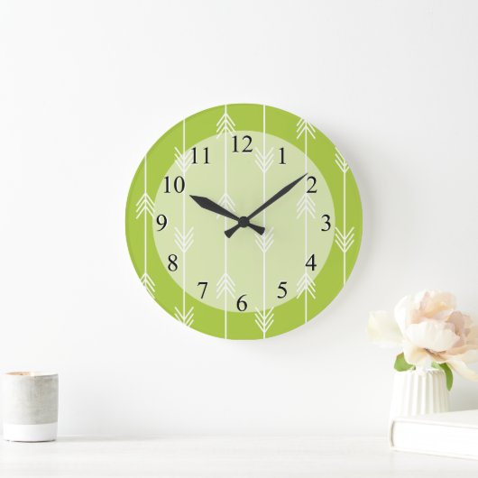 Spring Green Arrow-patroon Grote Klok (Huis)