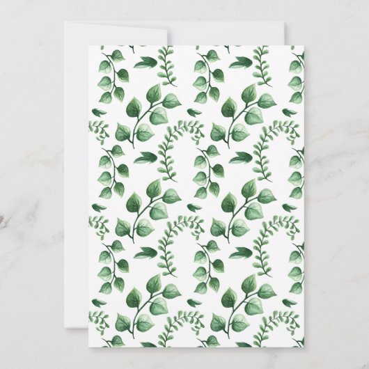 Spring Green Botanical Cross First Heilige Communi Kaart (Achterkant)