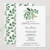 Spring Green Botanical Cross First Heilige Communi Kaart (Voorkant / Achterkant)